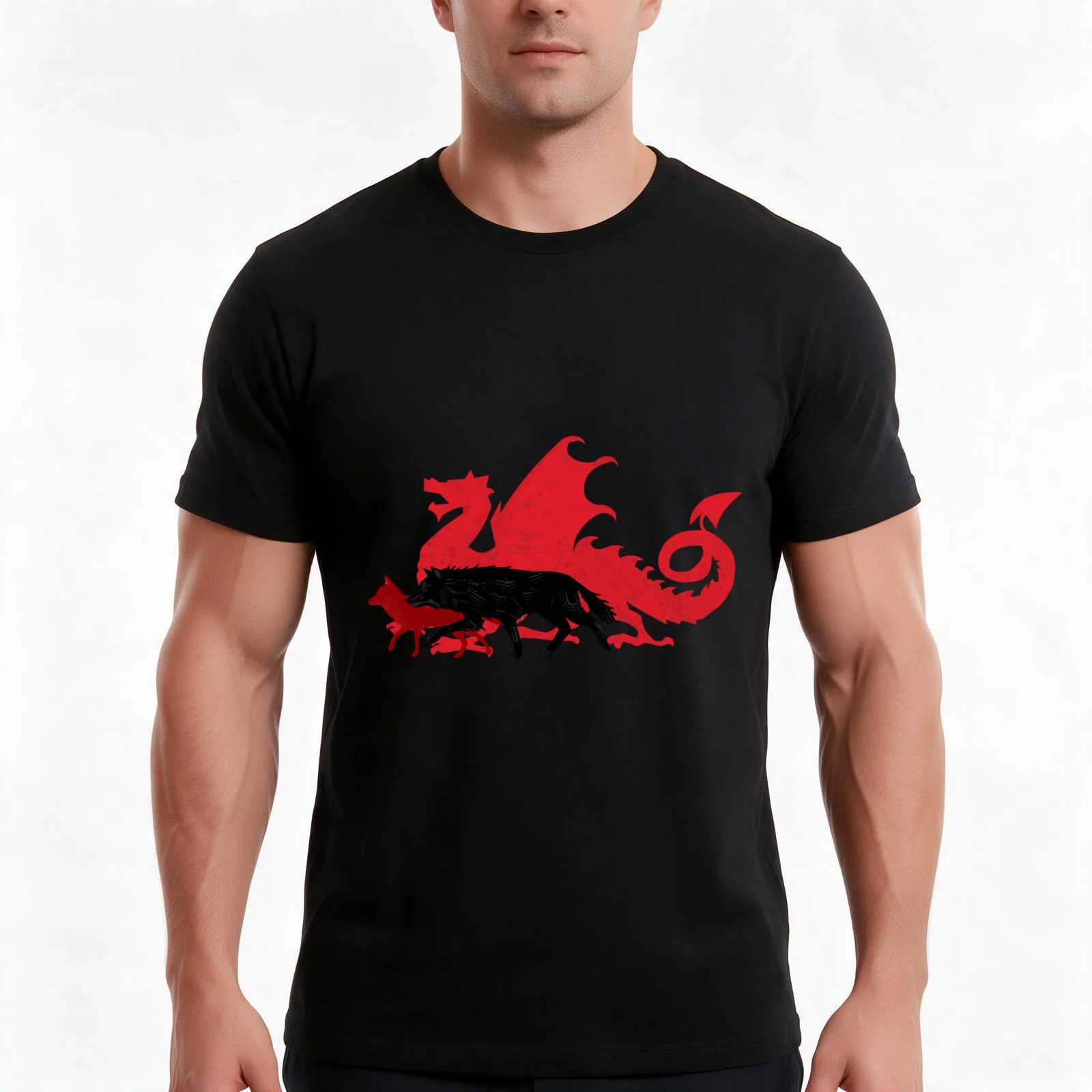 Three Taveren - Wheel of Time T-Shirt, Summer Casual Cotton Tee, Oversized Streetwear Tops, Vintage Graphic Print, 100% Cotton
