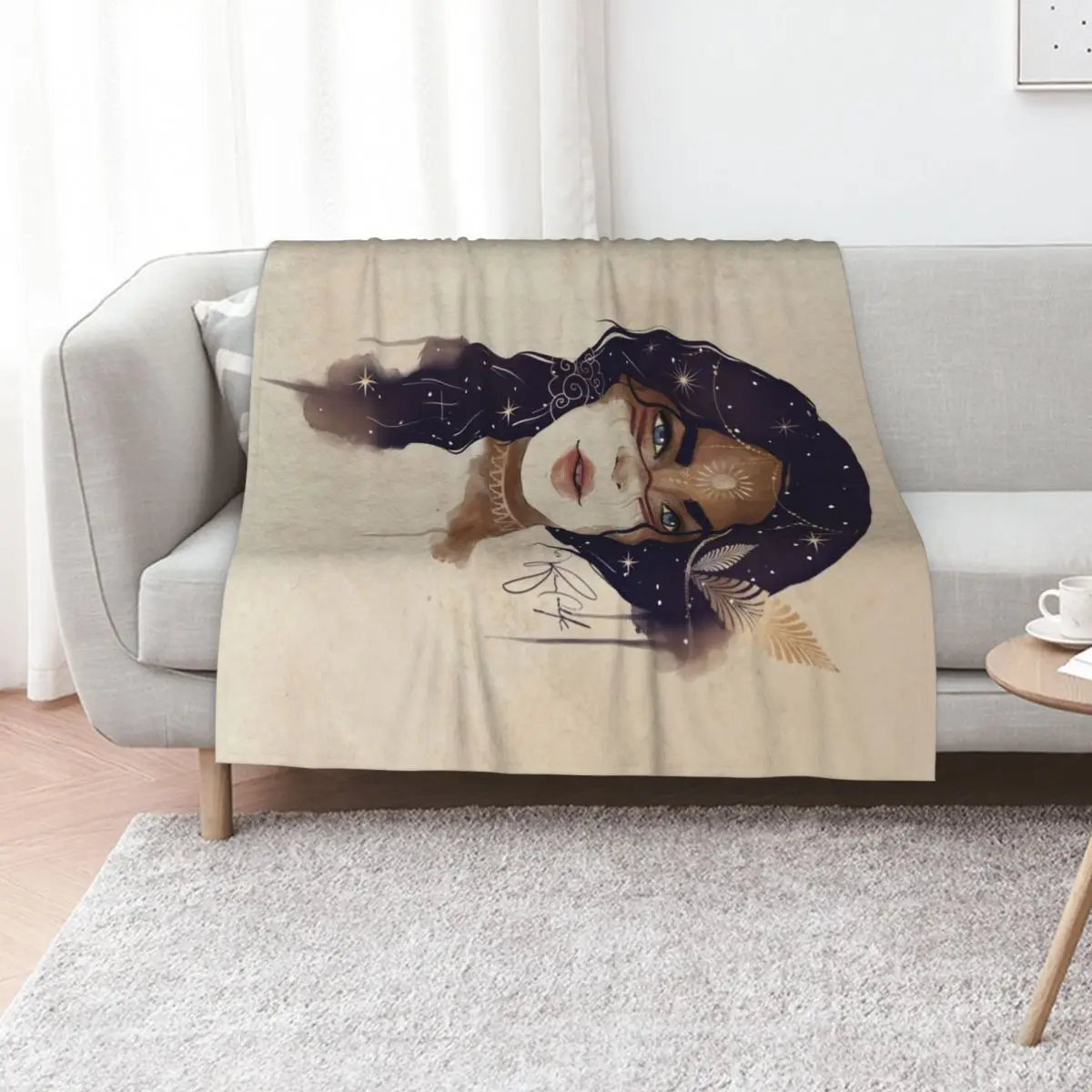 Sun Warrior - Celestial Goddess Throw Blanket Camping Custom Cute Decorative Beds Polar Bed covers Blankets