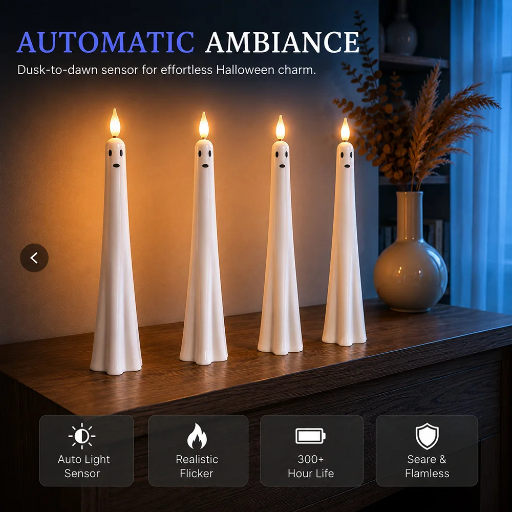 Halloween Novelty Light Decoration Candle Lamp Set, Halloween And Christmas Decoration, Magic Wizard Indoor Decoration
