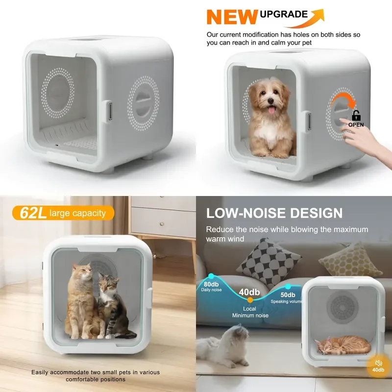 Automatic Professional Pet Hair Drying Machine Hot-Selling Professional Cat Dryer Box For Dog Grooming Pet Grooming Vacuum