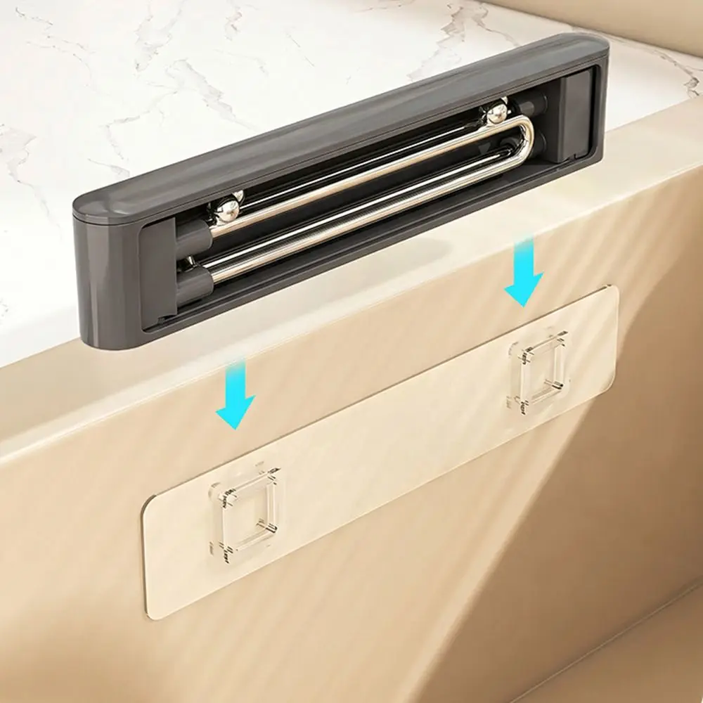 Foldable Kitchen Sink Filter Rack Strong Load-Bearing Self-adhesive Food Waste Drain Basket Easy Installation Mesh Filter Bag