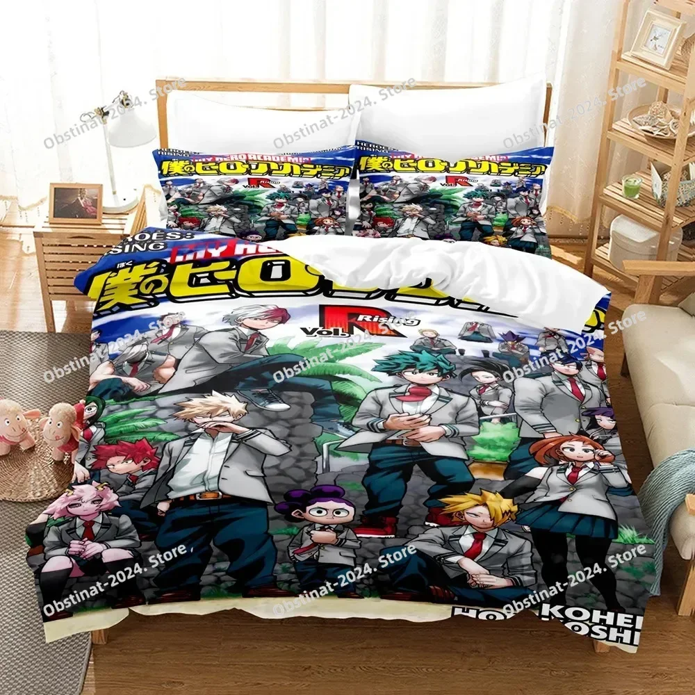 

My Hero Academia Bedding Set Japan Anime Comfortable Quilt Cover Singles Double Queen Twin Full Size Duvet Cover Teens Bedroom