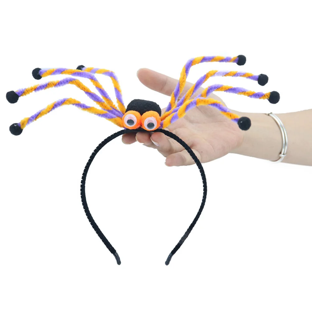 Opaska z pająkami Uniwersalny rozmiar Lekka ozdoba do włosów na Halloween, imprezę kostiumową, dla kobiet i dziewcząt, dekoracja do cosplayu