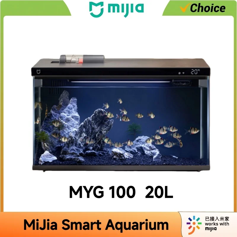 

Original Mijia MYG100 Smart Aquarium 6 Month SelfClean OneClick Drainage App Control Feeding Ultra Clear Glass Slim Pump