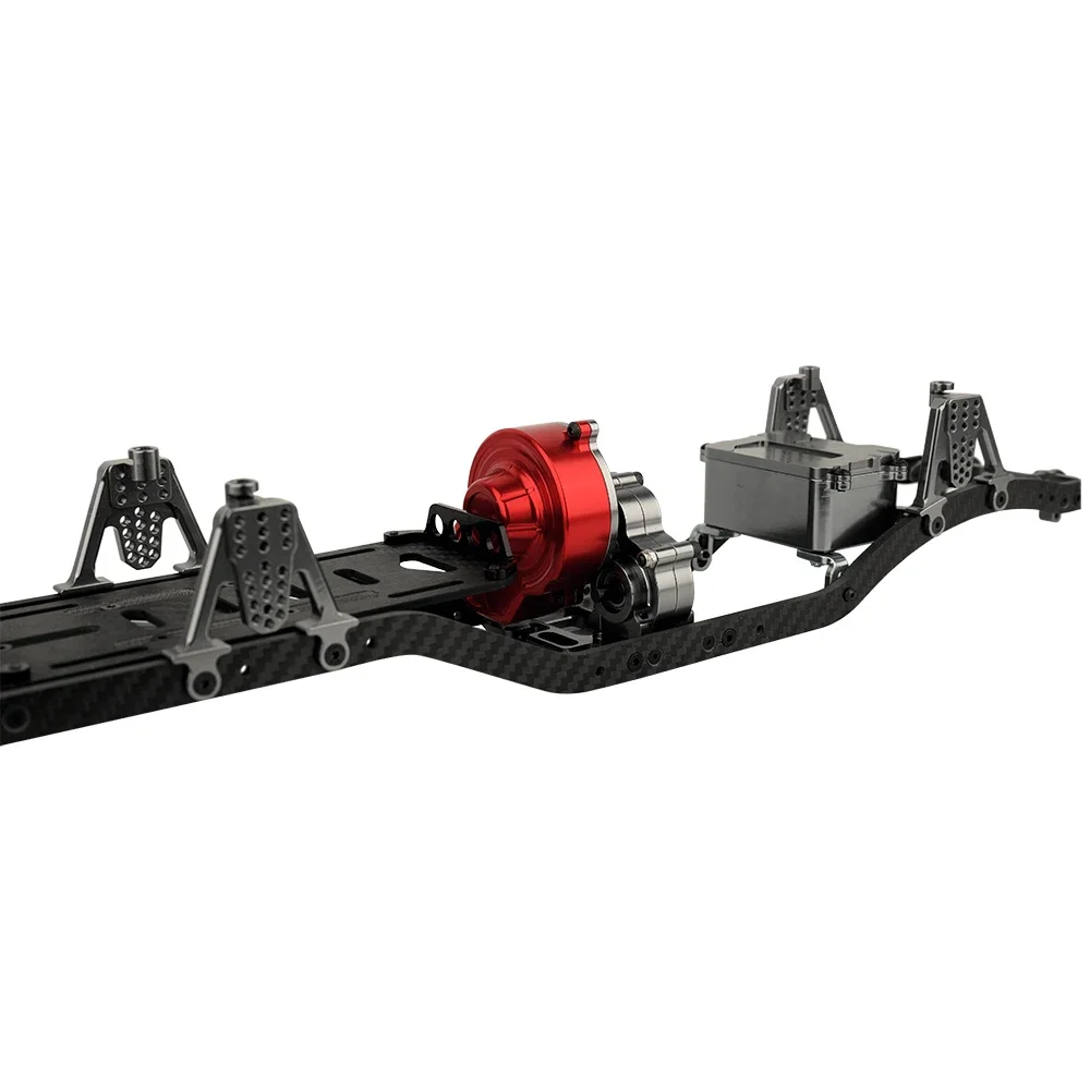 Metal Car Body Chassis Frame with Transmission Gearbox Kit for Axial SCX10 1/10 Scale RC Model Crawler Car Parts 313mm Wheelbase