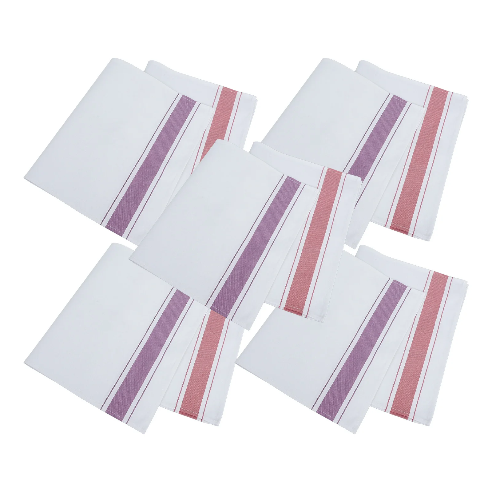 

10pcs Pure Cotton Napkin Reusable Washable Dish Scrubber Cloth For Glassware Kitchen Hotel Restaurant Use Mixed Colors Cotton