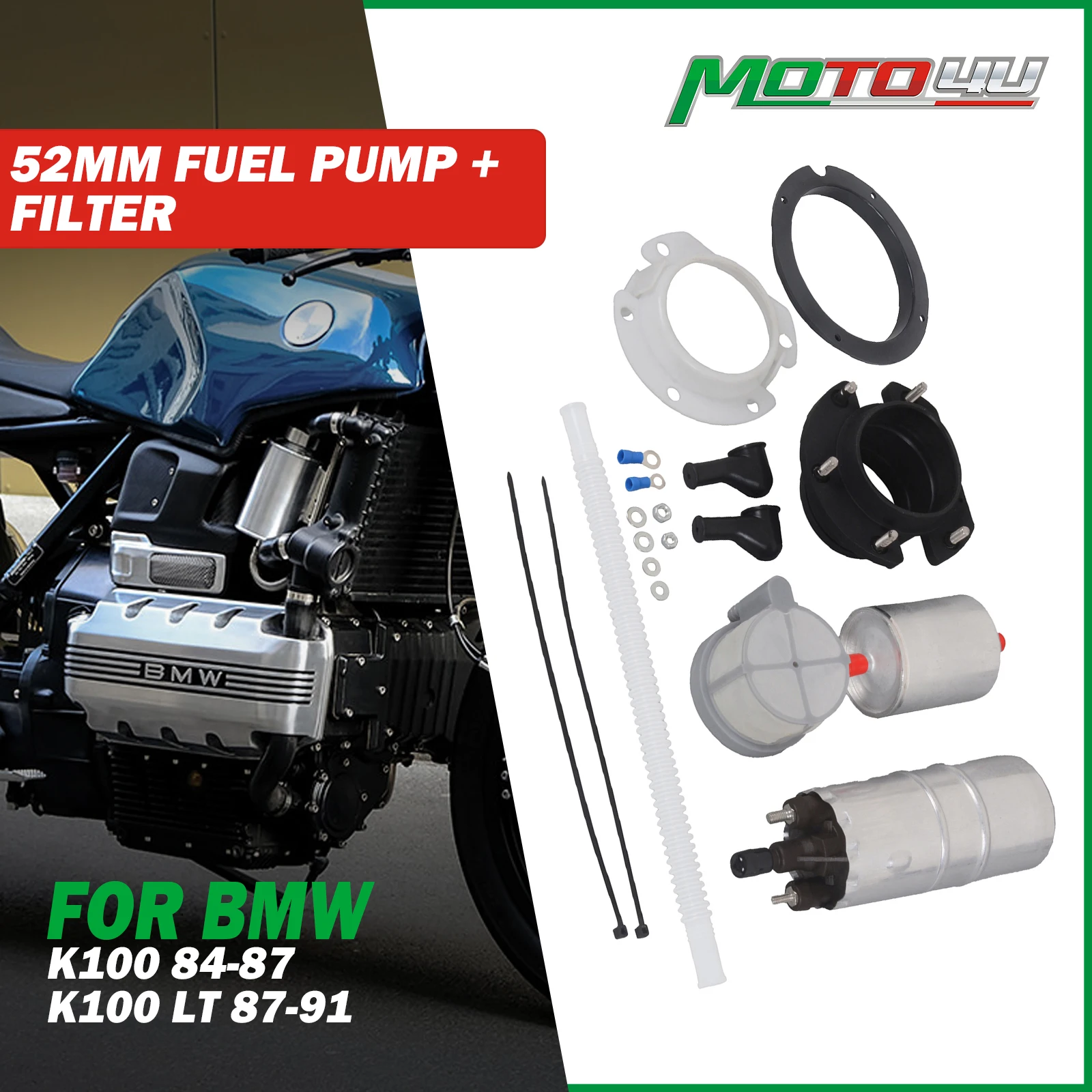 52mm Intank Fuel Pump+Filter+Tank Seal Motorcycle Accessories For BMW K1 K100 1982-1992 K75/RT/S #16121461576