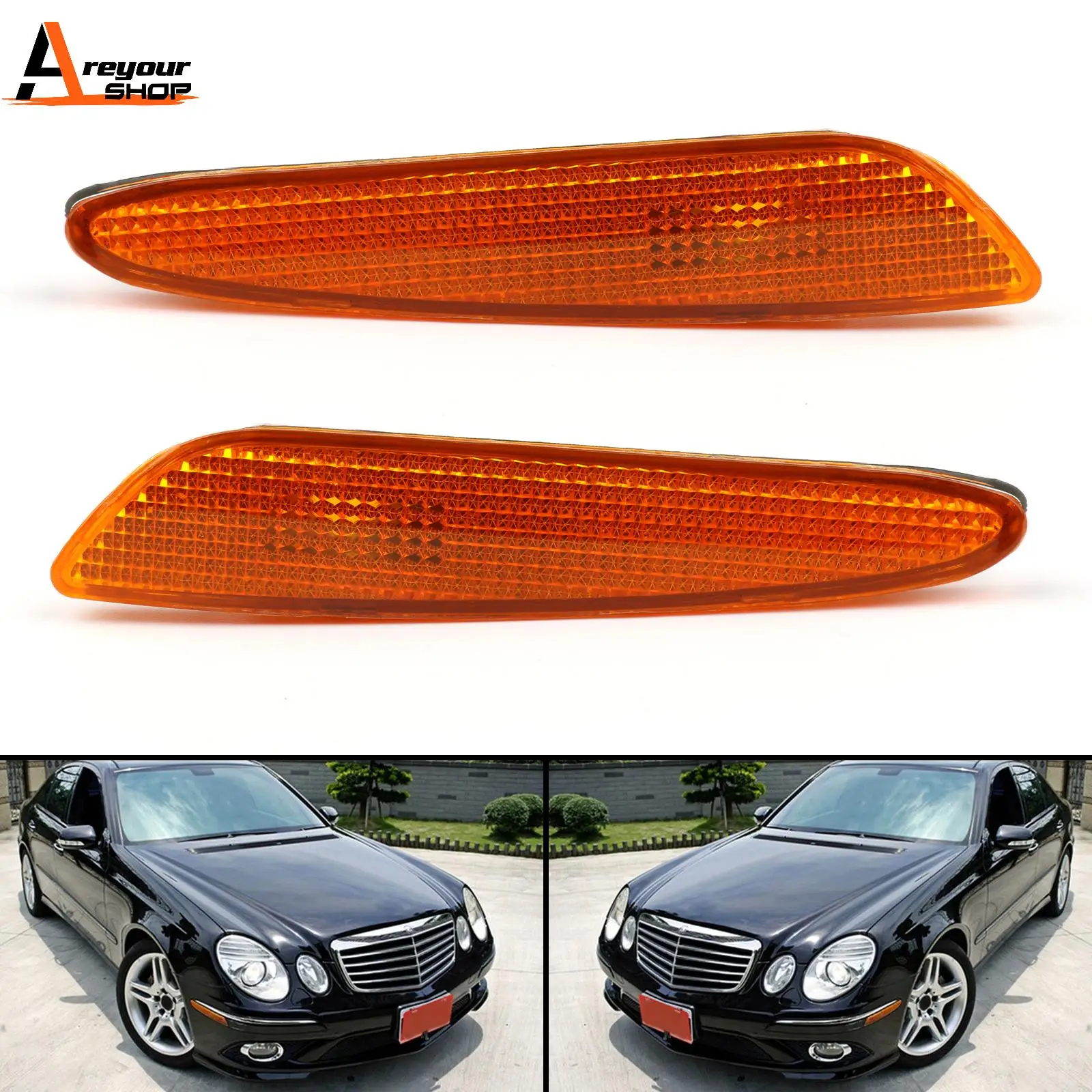 Areyourshop Side Marker Light in Bumper Turn Signal Light For Benz W211 E-Class 2003-2006 Turn Signal Lamp Car Accessories Parts