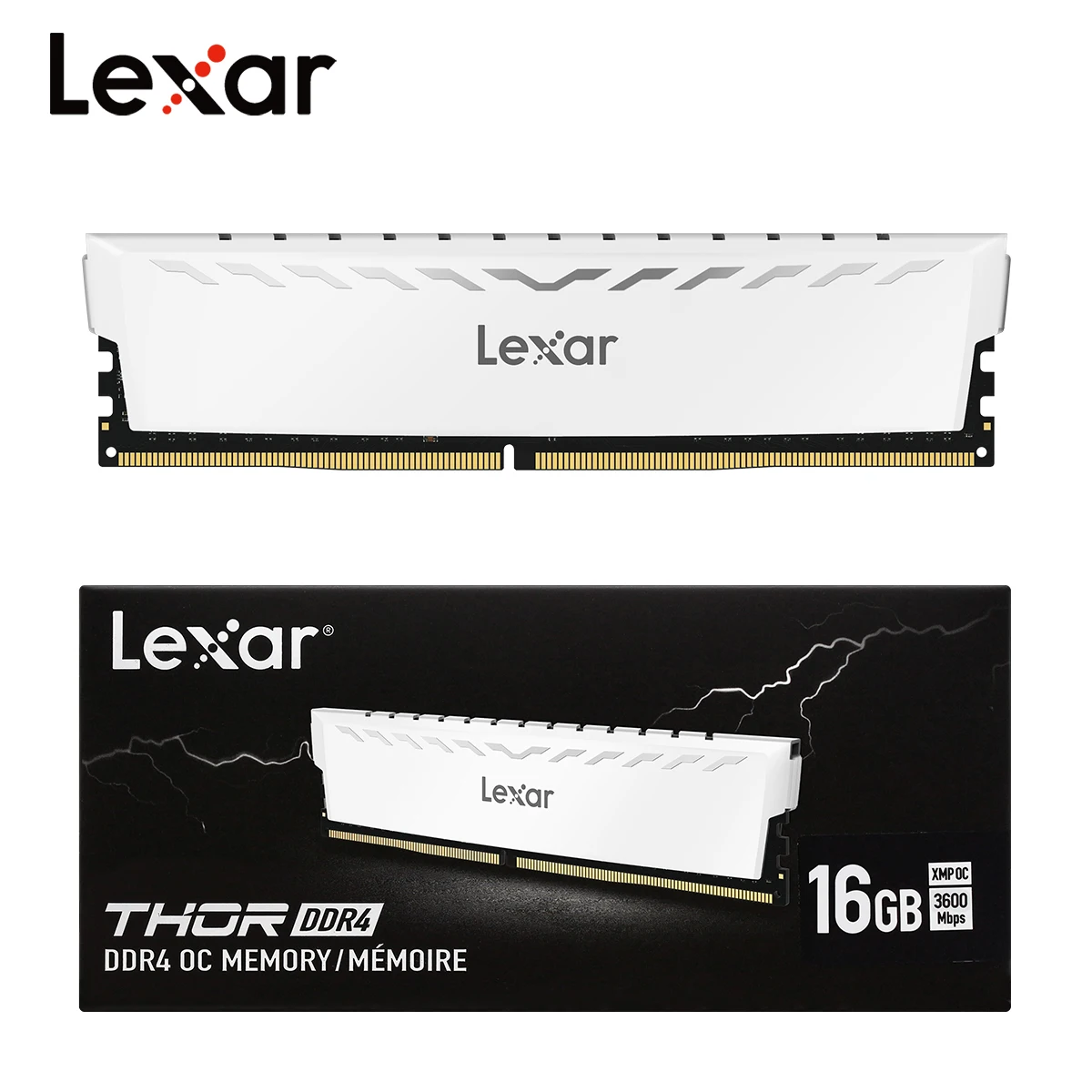 Lexar THOR DDR4 UDIMM Desktop Memory 3600MHz 8GB 16GB Memoria RAM ddr4 with Heatsink Supports XMP2.0