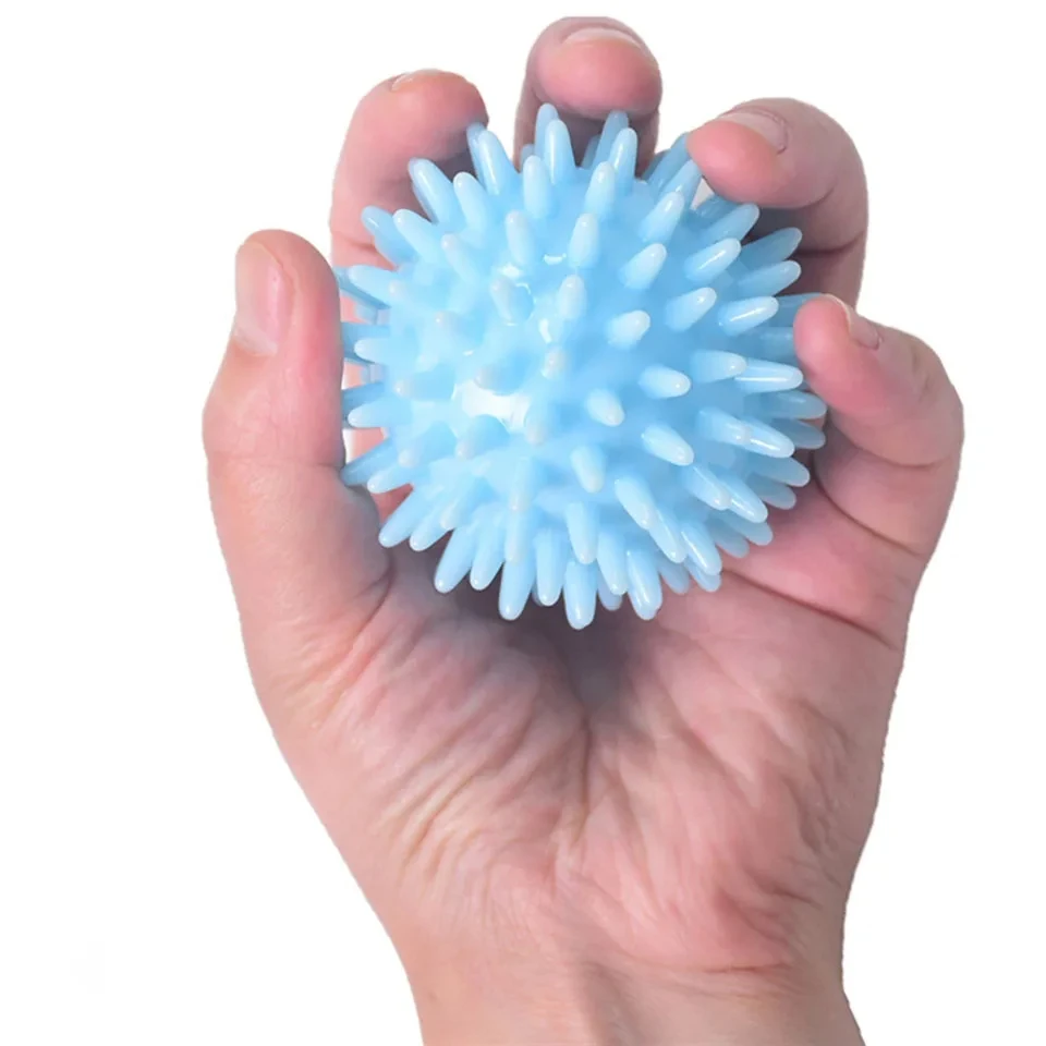 TPR 7CM Diameter Hollow Soft Spike Ball Hand Strength Recovery Exercise Massage Ball Yoga Fitness Spiky Massager Trigger Point