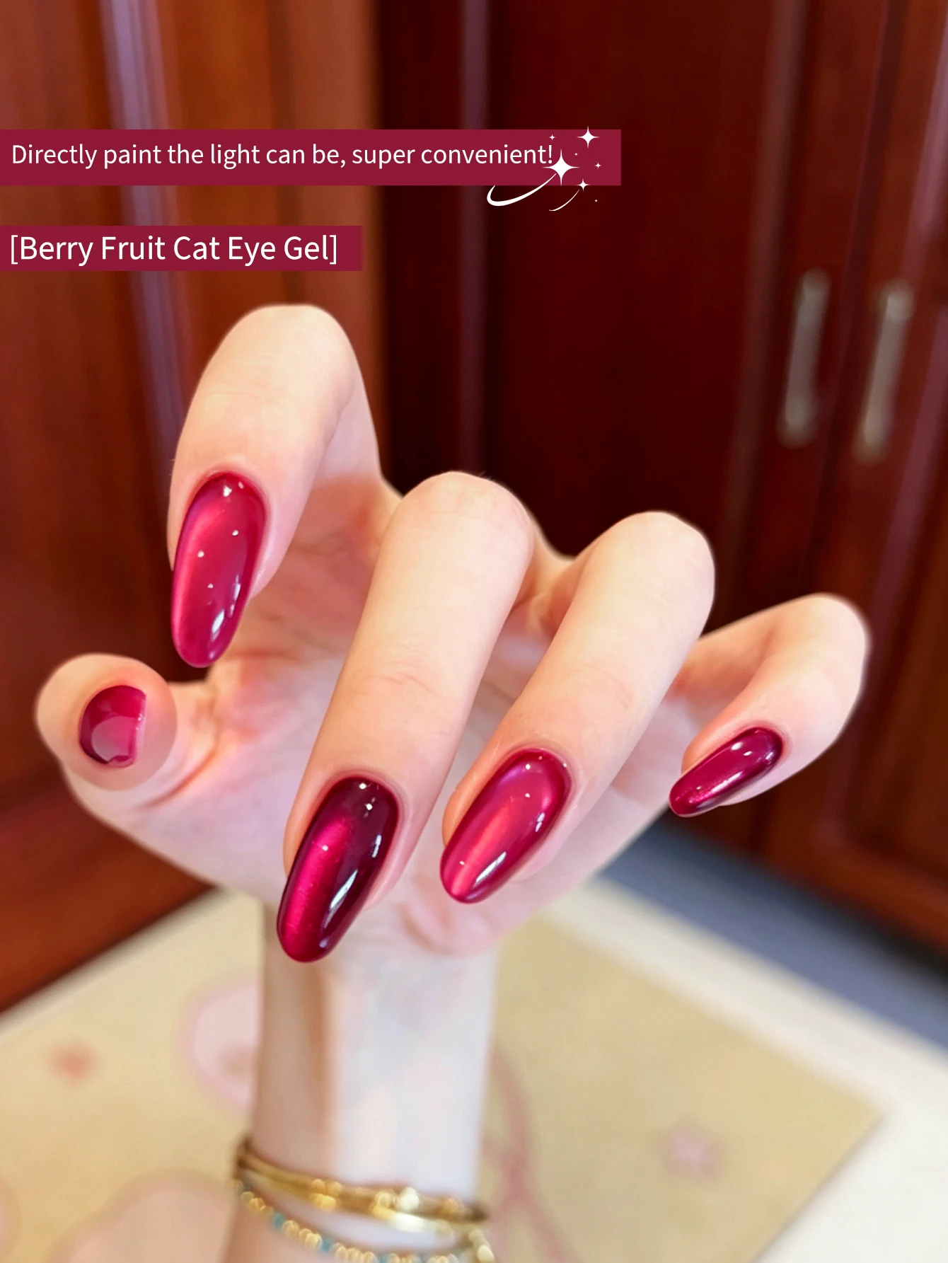 8ml Berry Red Magnetische Cat  - Uv Lamp Nail Resin recensie en prijs
