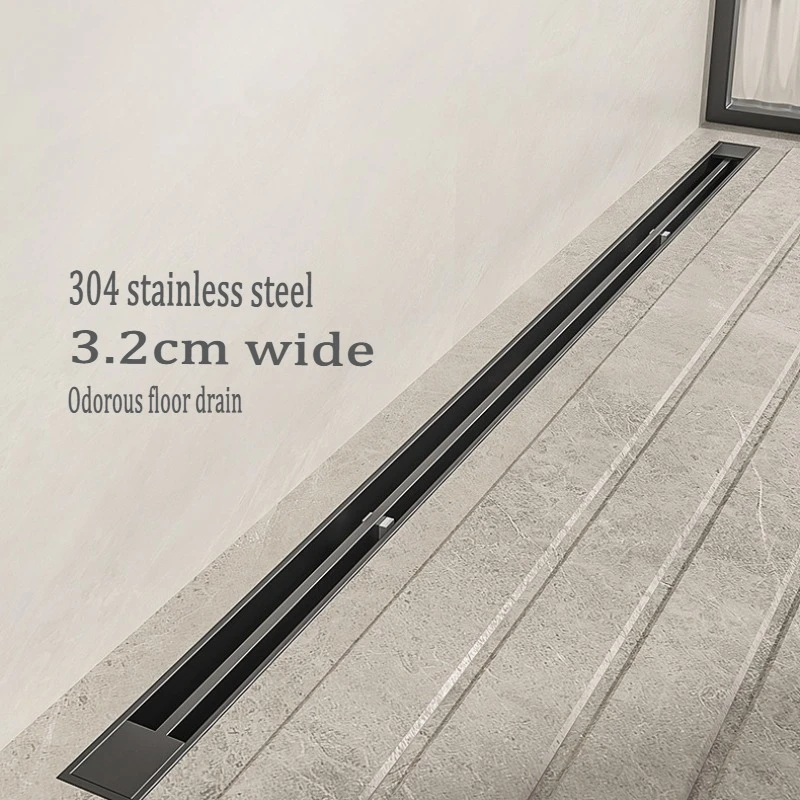 

shower floor drain,gun ash 304 stainless steel extremely narrow linear floor drain,long large displacement deodorant floor drain