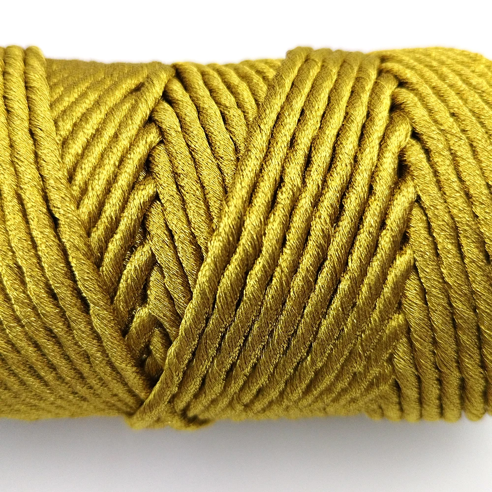 

2/3M 3MM Shiny Metal Braided Thread Gold Twisted Thread Gold And Silver Thread DIY Jewelry Thread Craft Painting Tassel Decorati