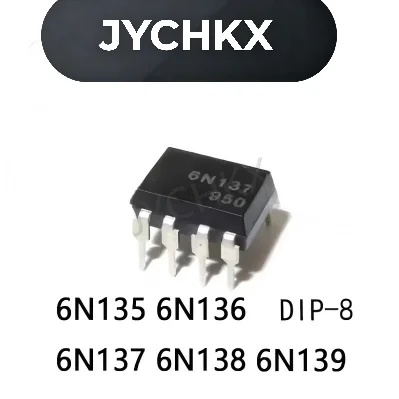 10PCS 6N135 6N136 6N137 6N138 6N139 DIP‑8 High Speed Optocoupler Opto‑Isolator IC Chip 8‑Pin Photocoupler