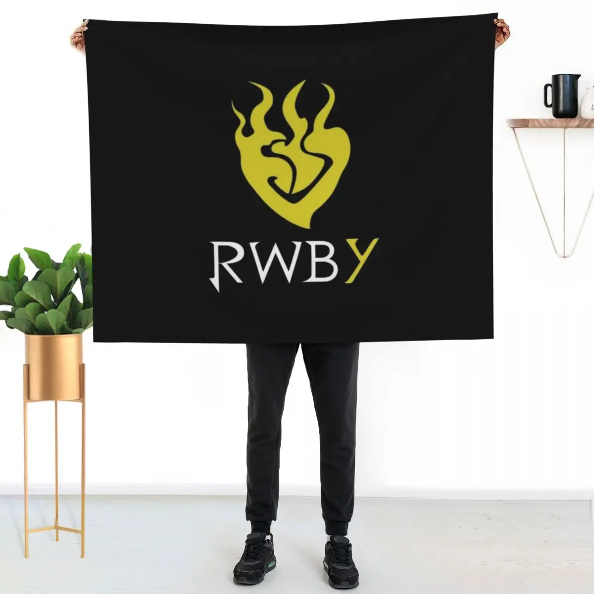 Yang Xiao Long symbol Throw Blanket Soft Beds Hair For Decorative Sofa Picnic for sofa Multi-Purpose Blankets