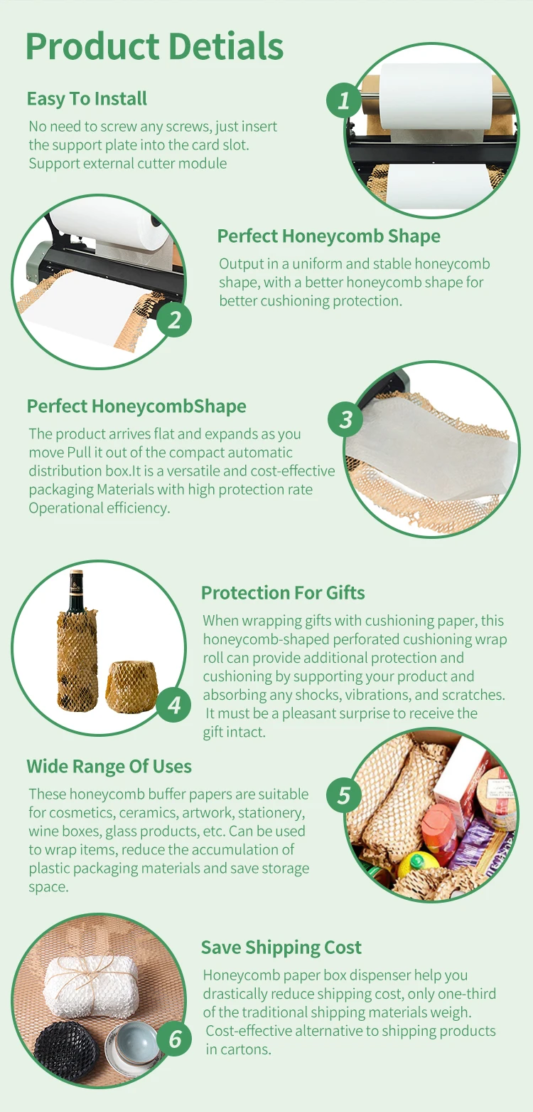 ماكينة توزيع قرص العسل الكهربائية الأوتوماتيكية، وسادة تعبئة عازلة، وسادة تغليف ورق الكرافت، مكون أساسي للمحرك