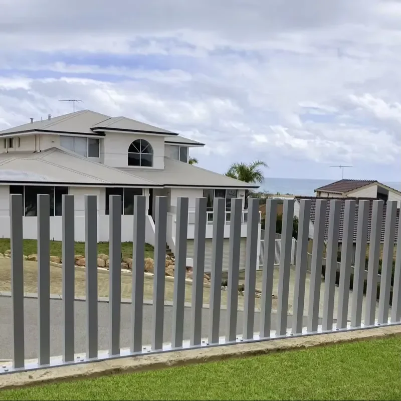 Modern DIY Vertical Blade Slat Aluminum Fence for Garden & Home Durable Metal Frame for Construction Sites 3D Modelling