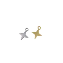 10pcs 11mm Stainless Steel Lovely Star Girl's Jewelry Charms Pendant DIY Handcraft Waterproof Antiallergic