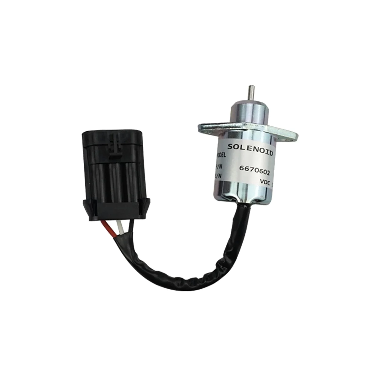 12V Engine Shut Off Stop Solenoid Excavator Stop Solenoid Valve for Bobcat 463 553 S70 S100 6670602