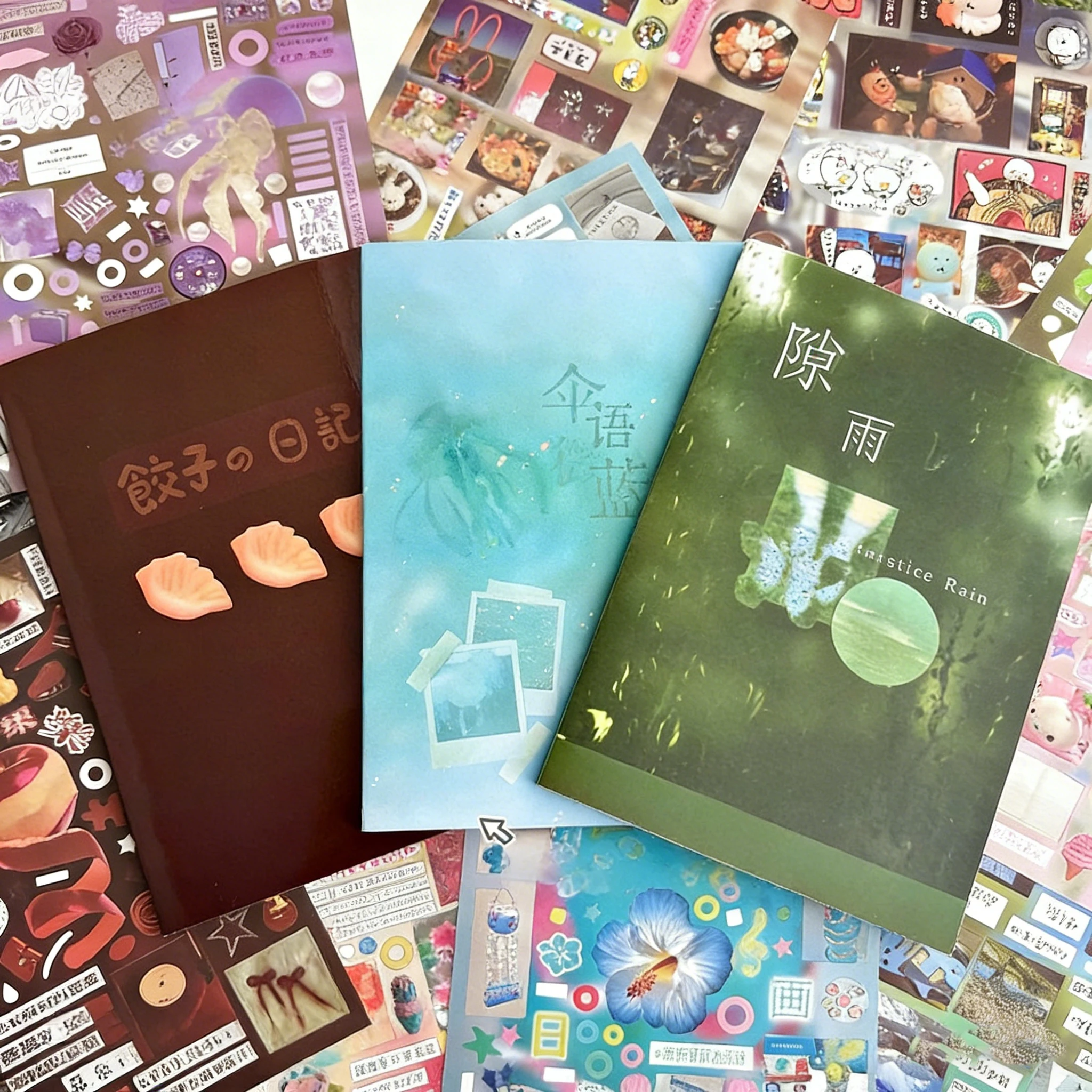 

Japanese Ins Sticker Book Collection Yanbian Cutting Film Student Interesting Handbook Diy Creative Decoration Material Collage