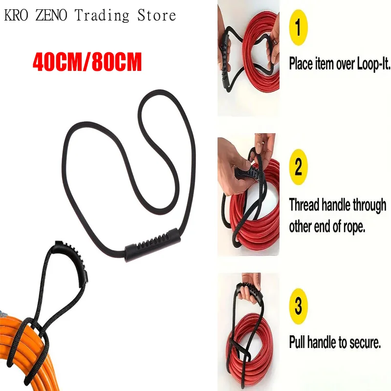 🔝1Pc 40cm/80CM Multipurpose Home Garage Boat RV Accessories Versatile Storage Strap With Handle Ideal Organizer For Hoses Cords