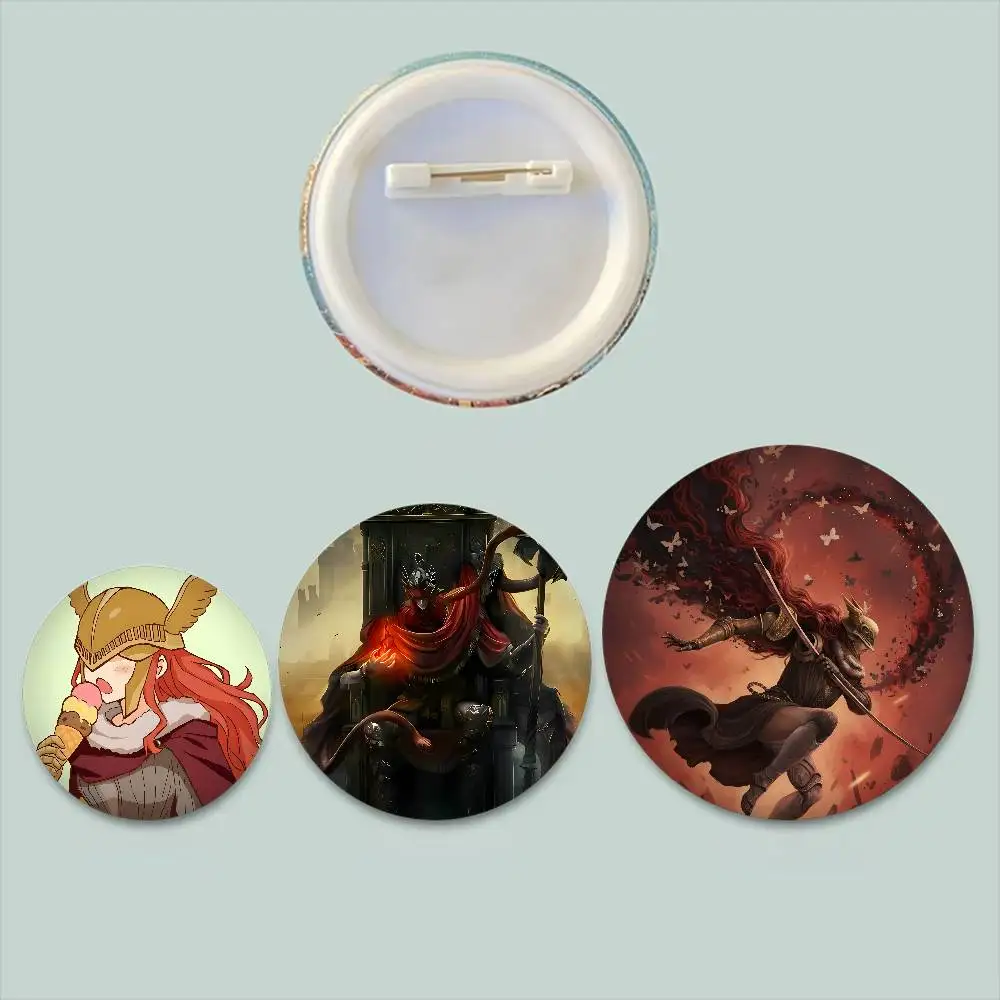 Classic E-Elden Game R-Ring Badges Round Exquisite Badge Brooches Creative Pins For Clothes Hat Backpack Gift Accessories