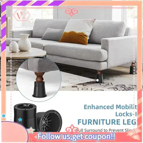 Upgraded 4-Pack Heavy Duty Furniture Lifters For Sofas, Tables, Beds And Chairs Bottom Lifters Washing Machine Pads
