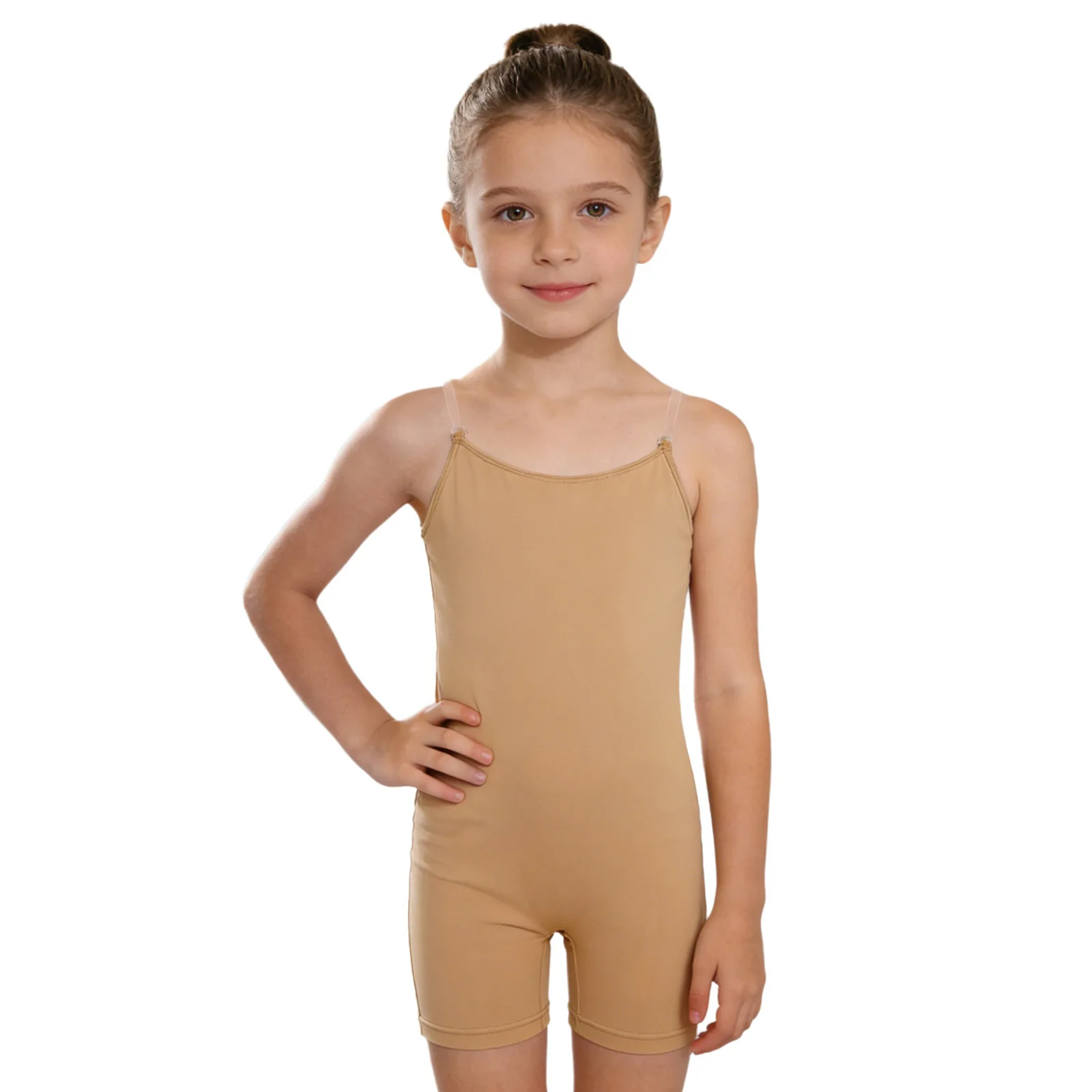 

Детское балетное/йога-трико для девочек без рукавов со съемными бретелями, нижняя одежда для гимнастики, фигурного катания, танцев и тренировок