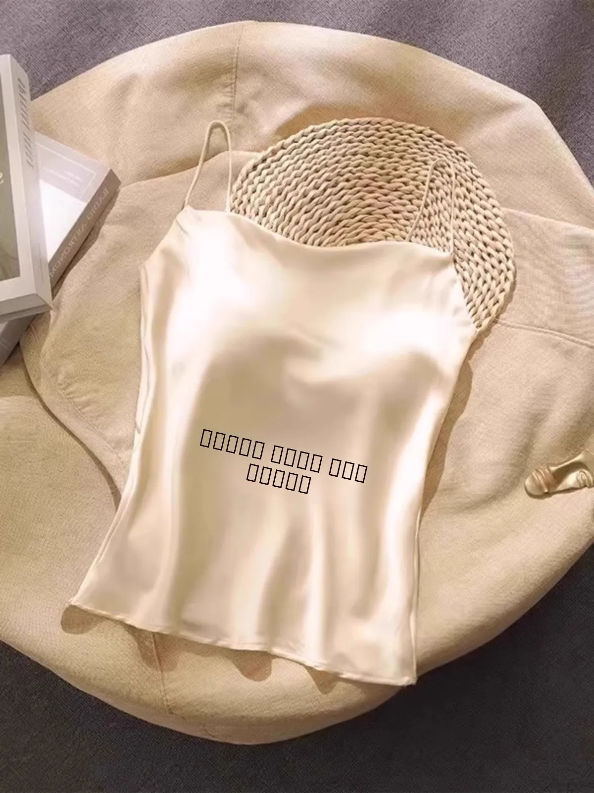 

Satin Strapl Vest Women's Suit Inner Wear Beautiful Ba Bral One-Piece Base Layer Outerwear Top Commute Sle Loose Fit