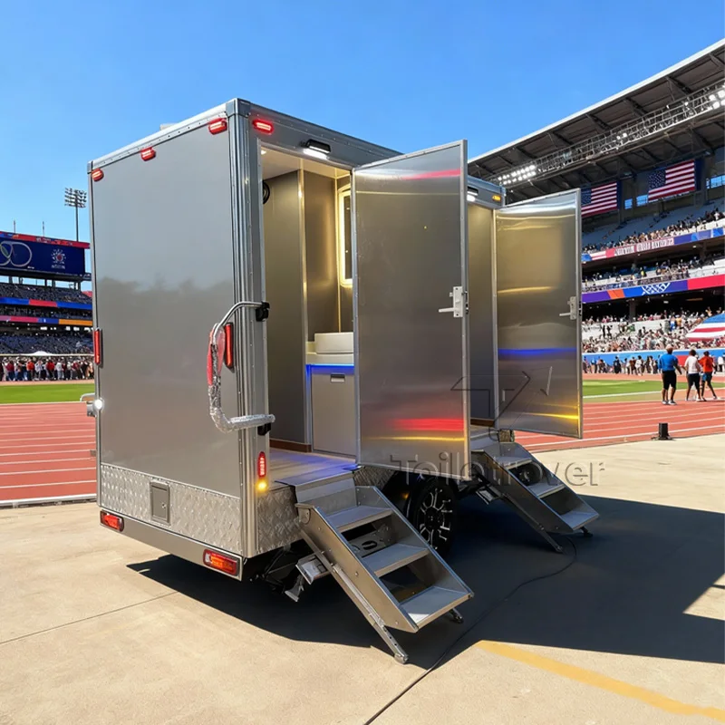 

Высококачественный роскошный туалетный прицеп (трейлер) для США: легкий, компактный, передвижной, с санузлом, для использования на открытом воздухе