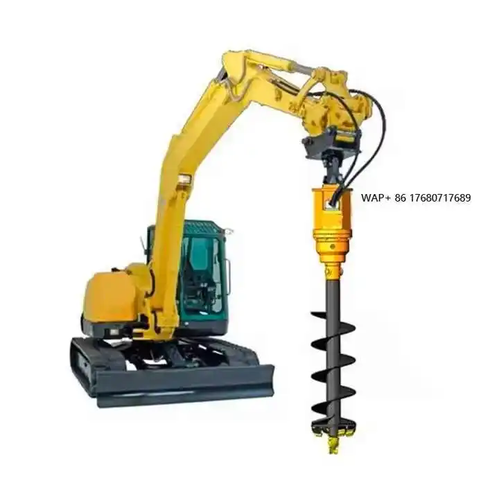 Hydraulic Earth Auger Drill/screw Pile Ground Drill for Excavators Backhoe
