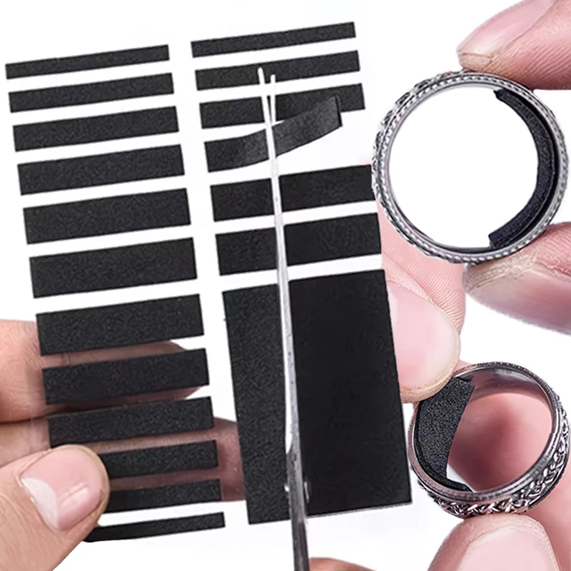 19Pcs/page Invisible Ring Size Adjust Sticker for Any Rings Size Adjust Anti Lost Fixed Tightener Reducer Resizing Jewelry Tools
