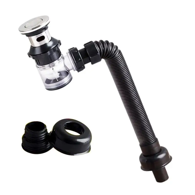 

Bathroom Sink Drain Kit Wash Basin Drain Pipe Leak-Proof For Bathroom Water Sink Plumbing Equipment For Hand Washing For