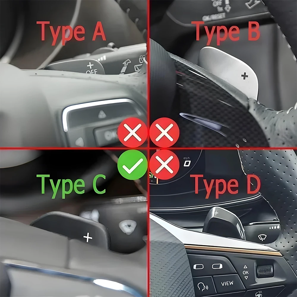 2 قطعة عجلة توجيه سيارة مجداف التحول تمديد تمديد شيفتر الألومنيوم لأودي A3 S3 A4 S4 B8 A5 S5 A6 S6 A8 R8 Q5 Q7 TT