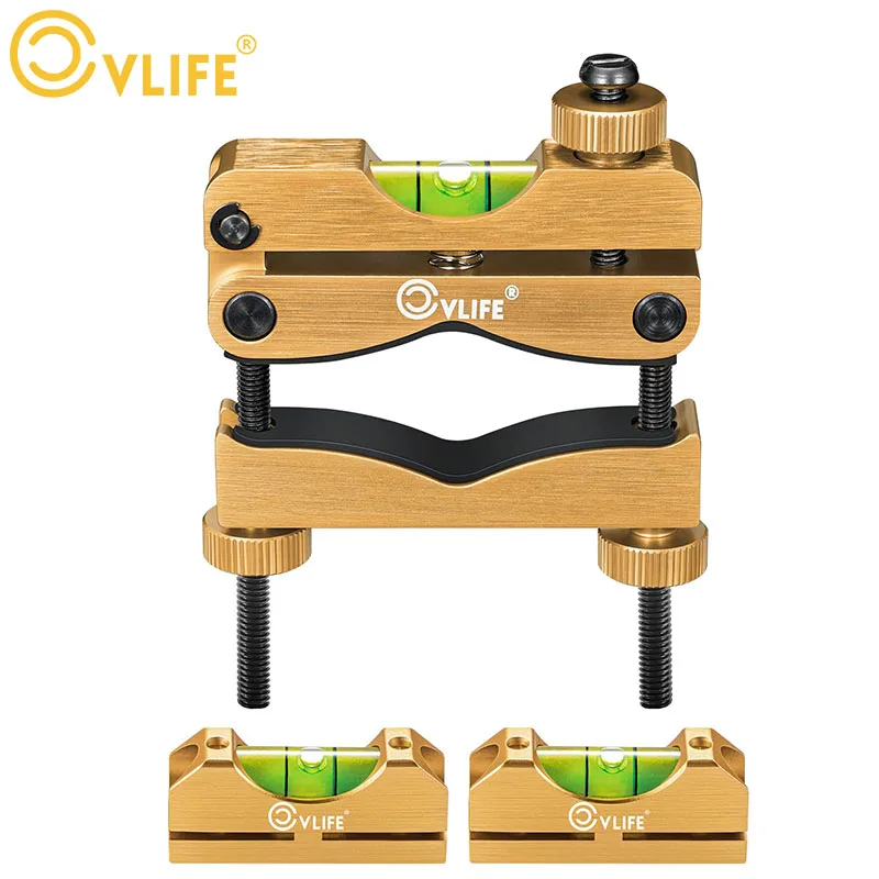 

CVLIFE Professional Scope Clamp Level with Heavy-Duty Construction with 2 Magnetic Universal Level Bubbles Gold Hunting