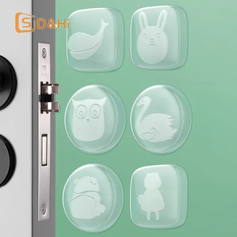 6pcs Invisible Silicone Anti-Colion Stiers Round Dot Pad Self-Adhesive Cabinet Door Protection Pads Noise Reduction Particles