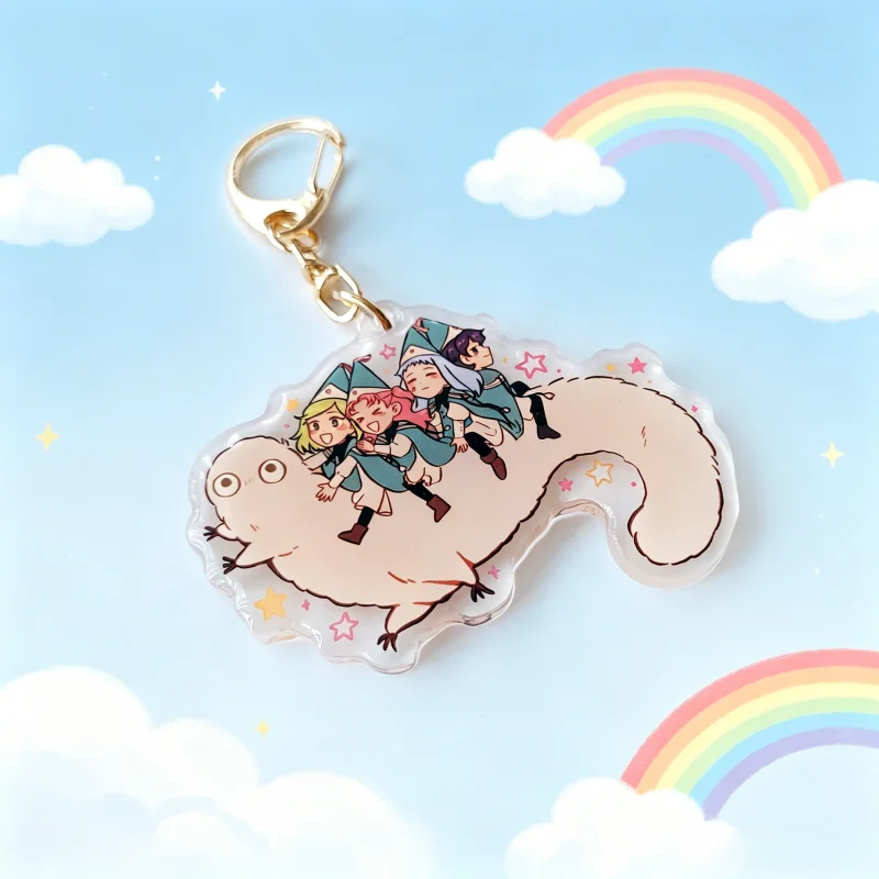 Witch Hat Atelier Coco Tetia Richeh Agott Olruggio Qifrey Brushbuddy Q Version Exquisite Acrylic Keychain Cute Pendant For Fans view 5
