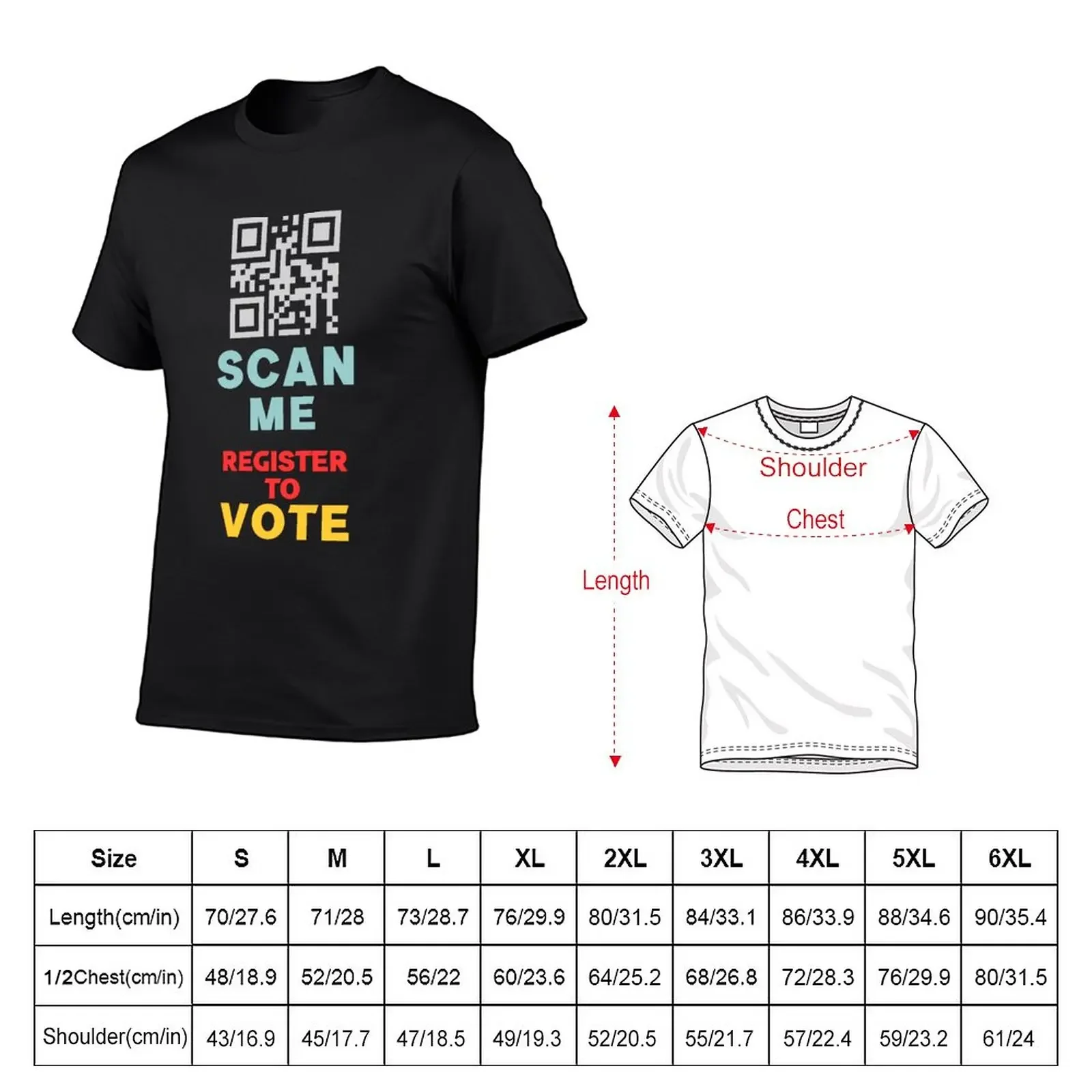 Scan Me Register To Vote - Cool QR Code Scanner Design Gift Ideas T-Shirt sweat shirt mens workout shirts