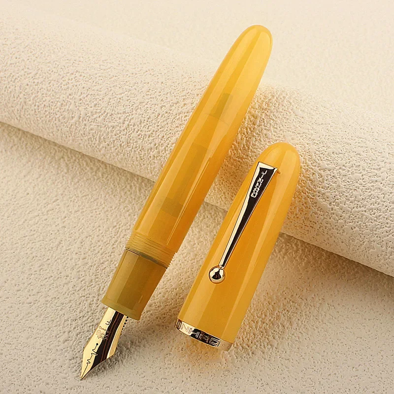 

Перо сердцебиения! Перьевая ручка Jinhao 9019 # Наконечник 8/F/M, офисная ручка из смолы большого размера цвета слоновой кости с большим конвертером