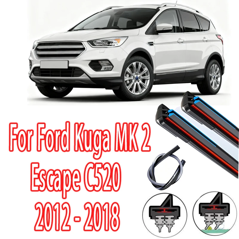 

Wiper Front Wiper Blades For Ford Kuga MK 2 Escape C520 2012 - 2018 2017 Windshield Windscreen Window 28"+28" Accessories