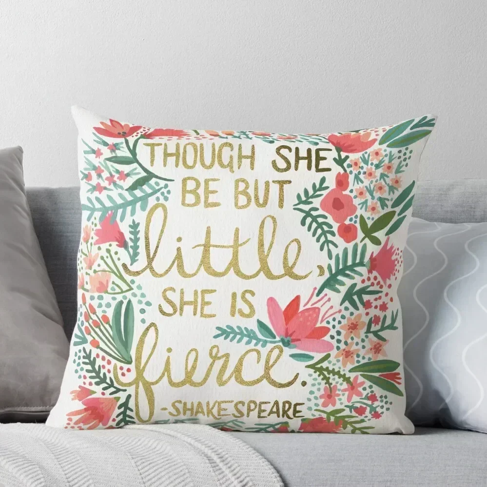 Little & Fierce Throw Pillow Pillow Cases Decorative Cushion Covers For Living Room Pillow Decor