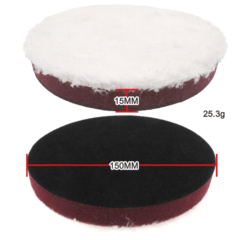 6 Inch Microfiber Cutting Pads,3PCS Soft Microfiber Wax Removal Pad, Detailing Wax Applicator Pad 150mm for Waxing and Polishing