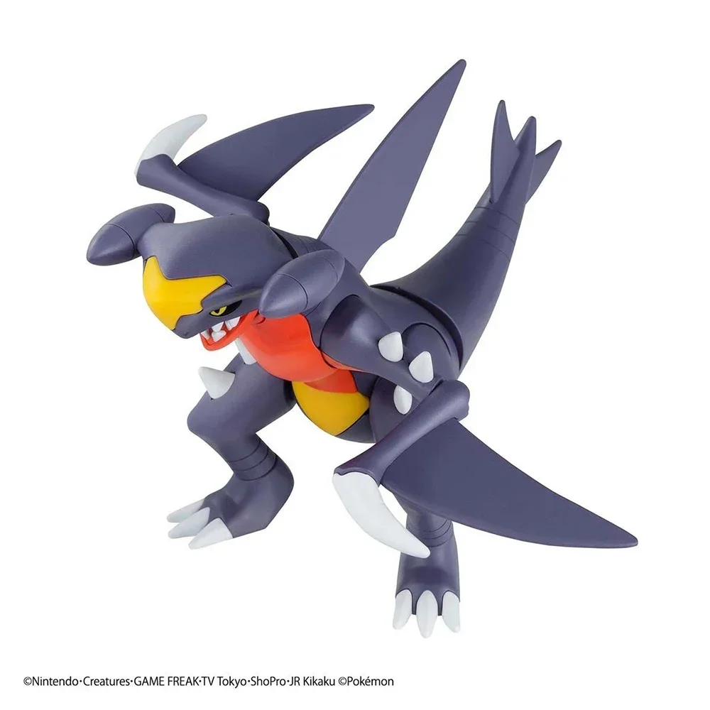 Original Bandai Pokemon Figures Plamo Garchomp Anime Game Action Figure Assembly Collectible Ornaments Figure Model Toys Gift