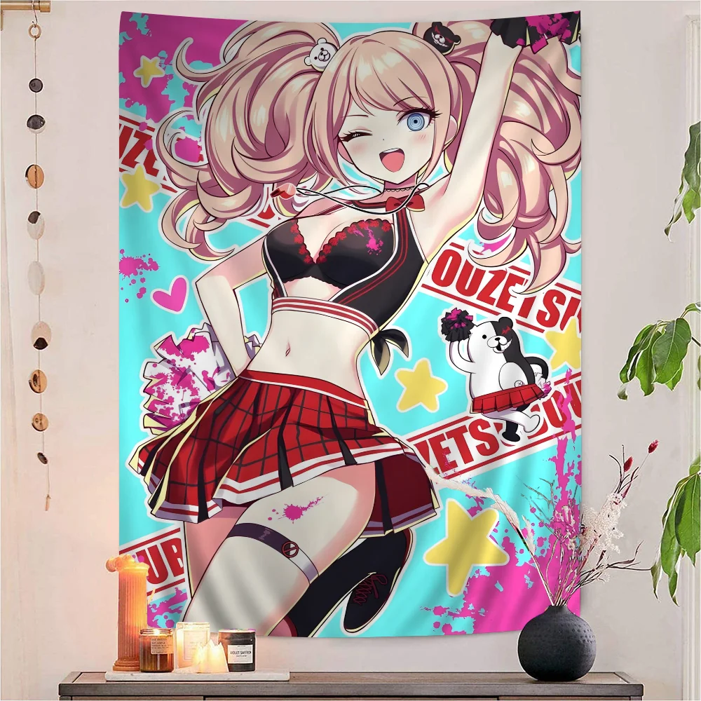 Classic Anime D-Danganronpa Movie Cartoon Tapestry Art Science Fiction Room Home Decor Art Home Decor