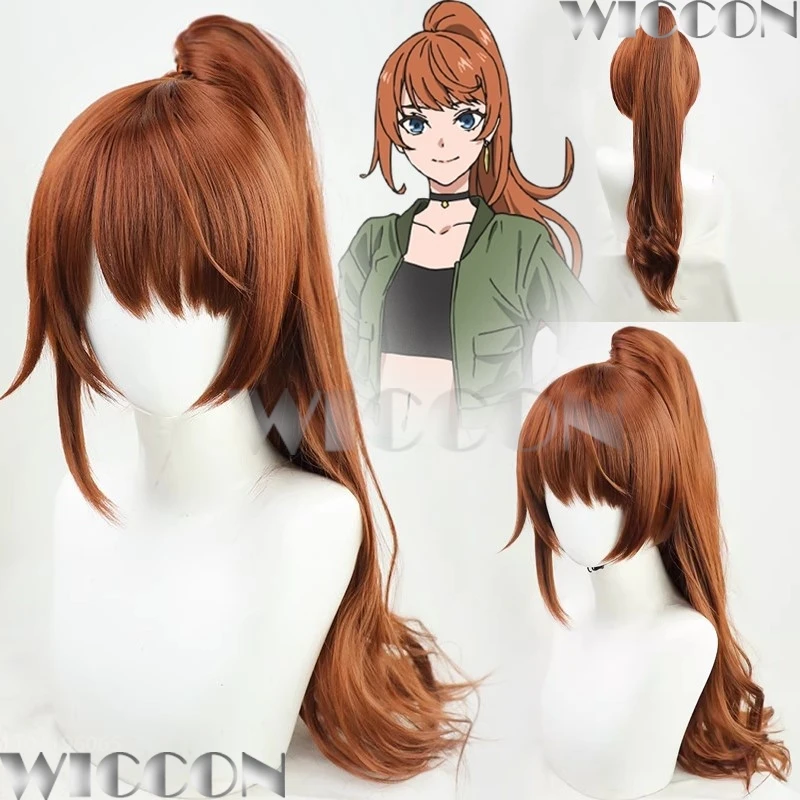 

ANNA SCHNEIDER Takt op.Destiny Coaplay Wig Orange Brown High Ponytail Hair Girl Women Comic CON Cos Stage Performance Customized