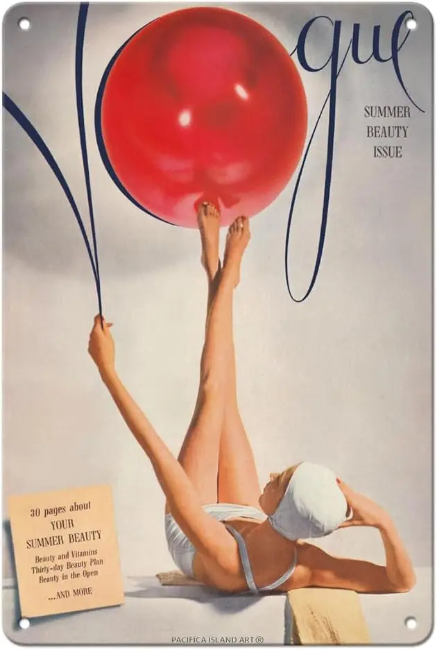 Pacifica Island Art Fashion Magazine - Summer Beauty Issue 1941 - Vintage Magazine Cover by Horst P. Horst - 8 x 12 inch Vintage