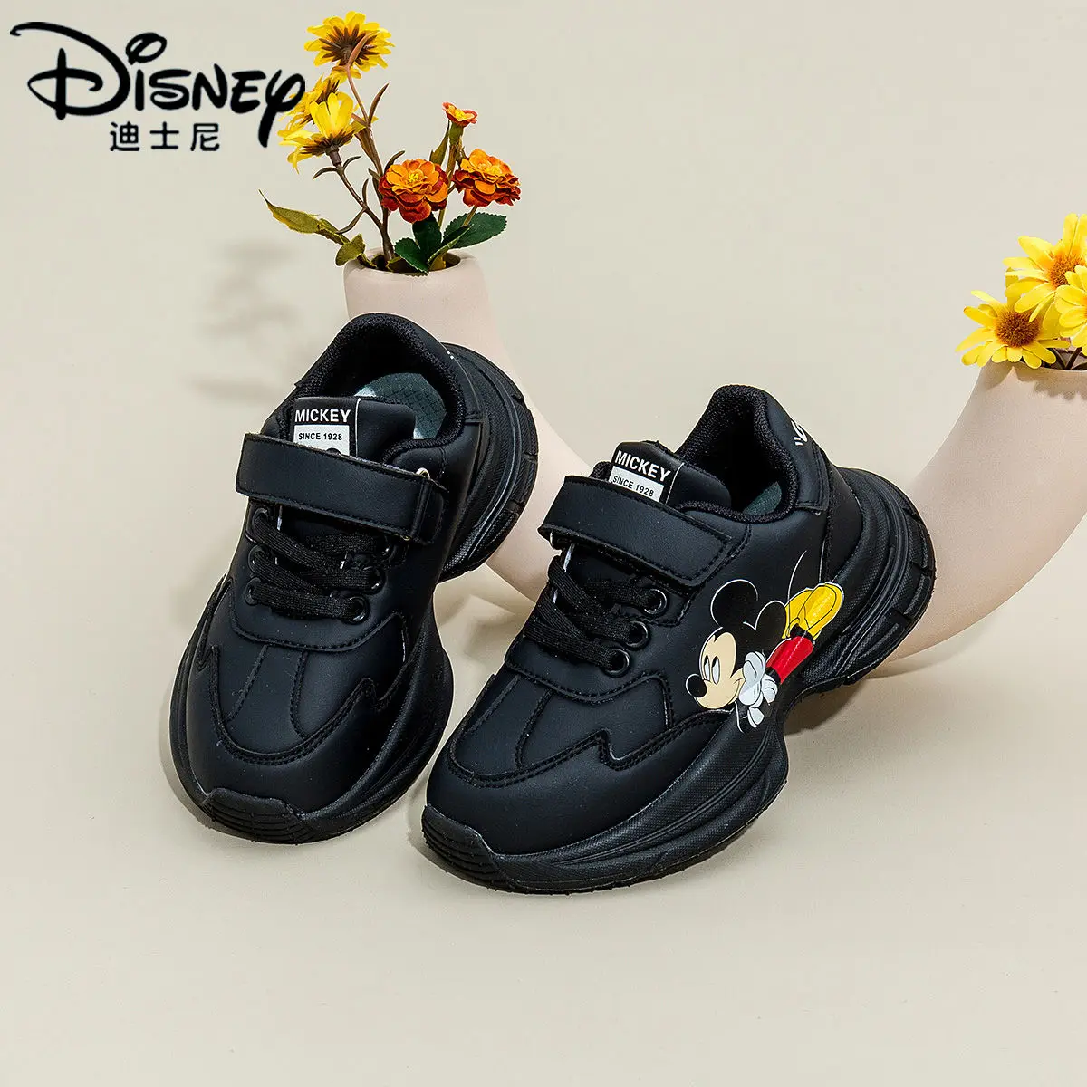 Mickey Minnie Mouse Children's Girls' Soft Sole Sports Big Kids Lightweight Trendy Casual girls shoes 2024 Autumn New Edition