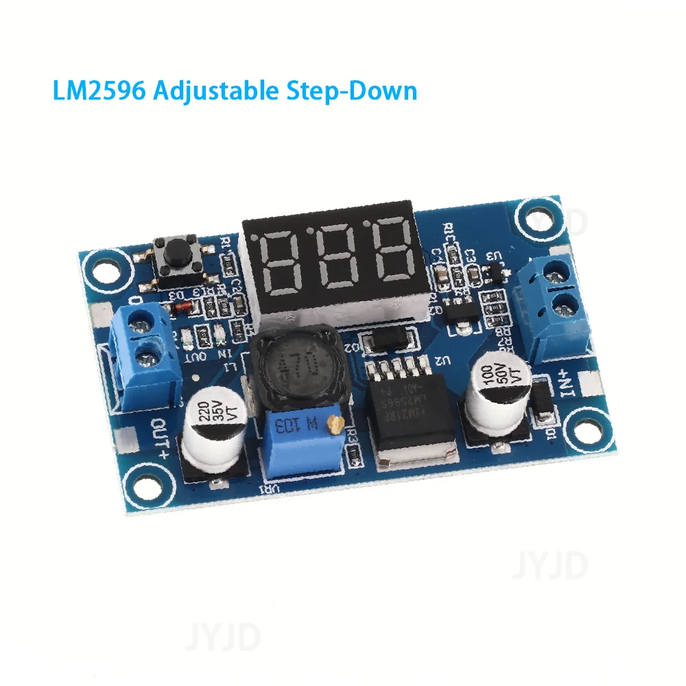 LM2596 LM2596S power module + LED Voltmeter DC-DC adjustable step-down power supply module with digital display