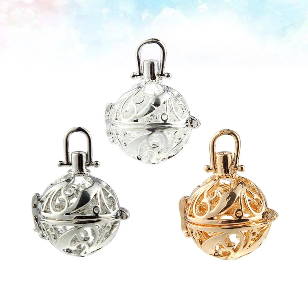 

6 Pcs Aromatherapy Essential Oil Pendant Hanging Hollow-Out Ball Geometric Necklace DIY Jewelry