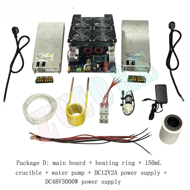 5000 واط/5KW سخان التعريفي لوحة دارات مطبوعة التدفئة ذائبة معدنية لفائف مضخة بوتقة إمدادات الطاقة